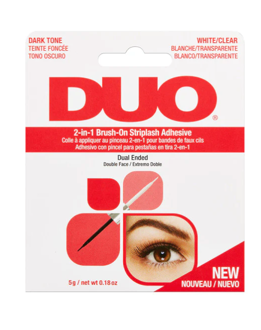 DUO 2-in-1 Brush-On Strip Lash Adhesivo Transparente y Negro