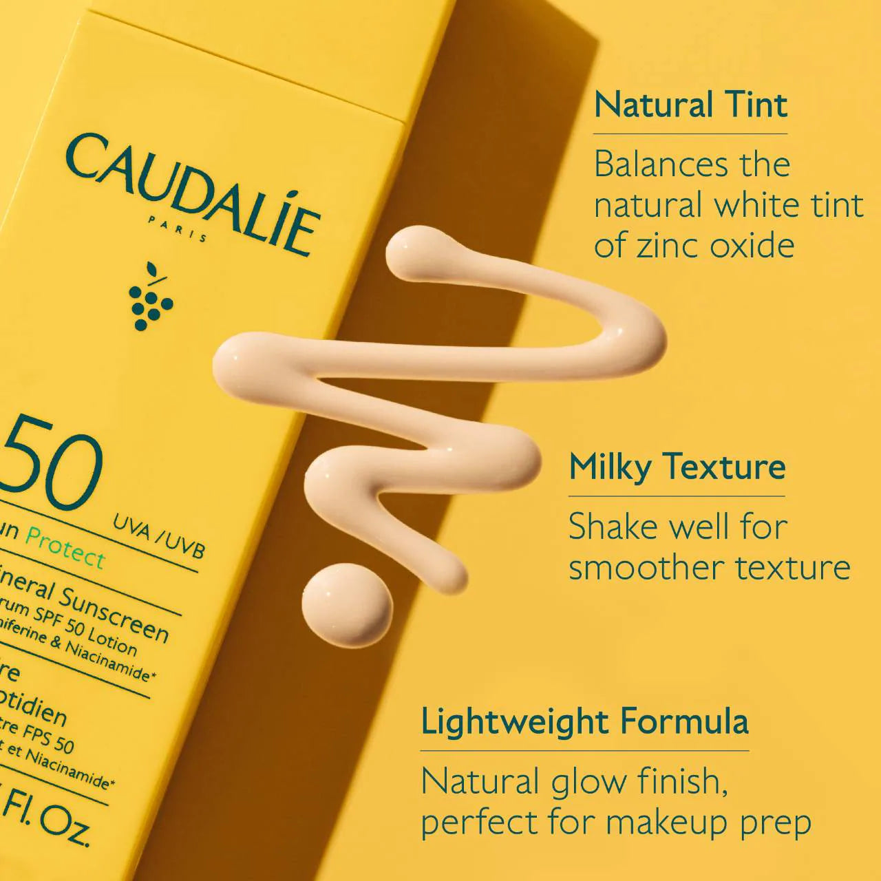 Vinosun Protect Brightening Daily Mineral Face Sunscreen SPF 50 with Niacinamide (Protector o Bloqueador Solar)