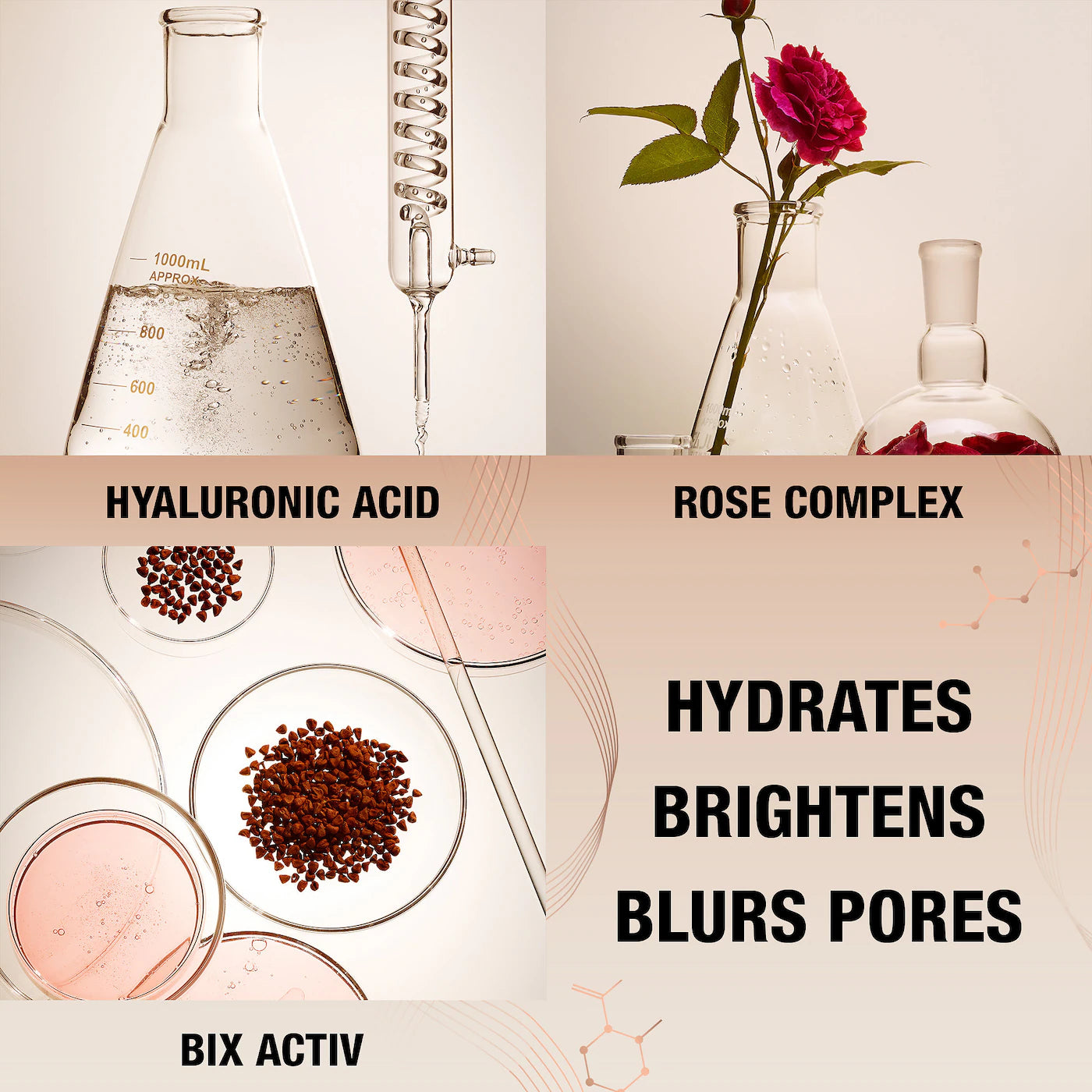 Beautiful Skin Medium Coverage Liquid Foundation with Hyaluronic Acid (Base Líquida)