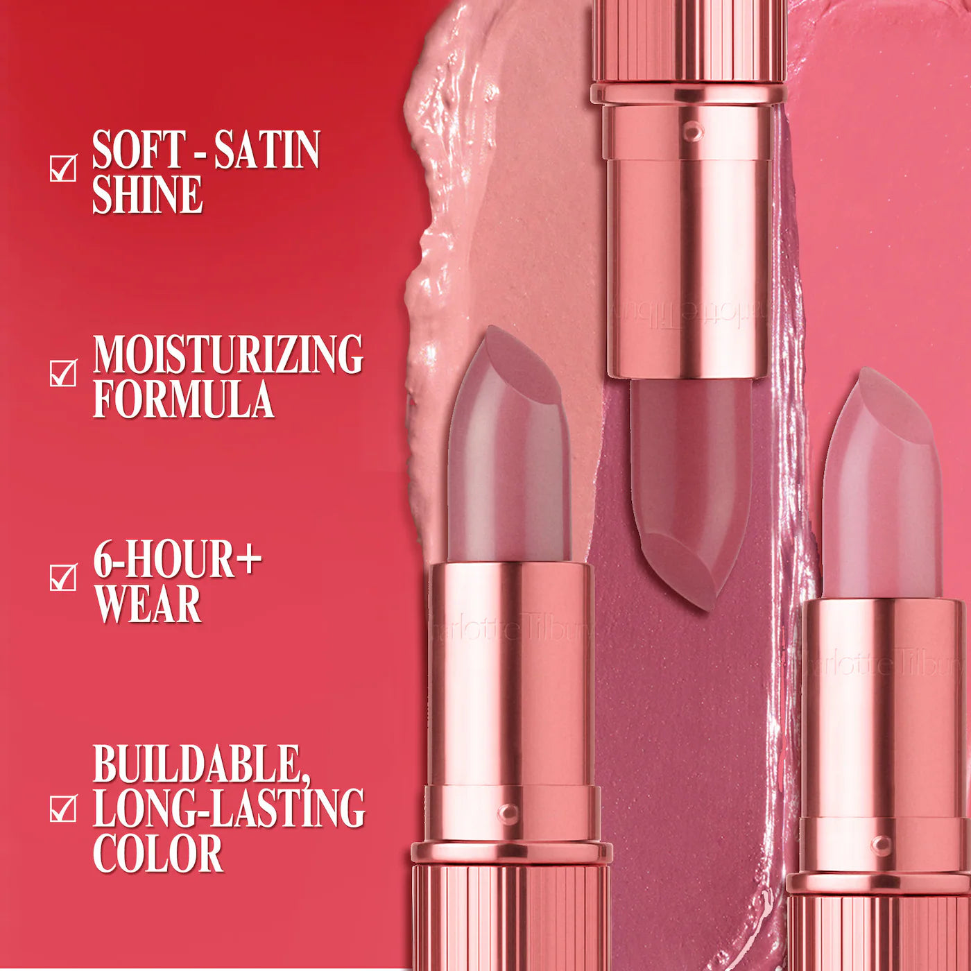 Hollywood Beauty Icon Lipstick (Labial en Barra Satinado)