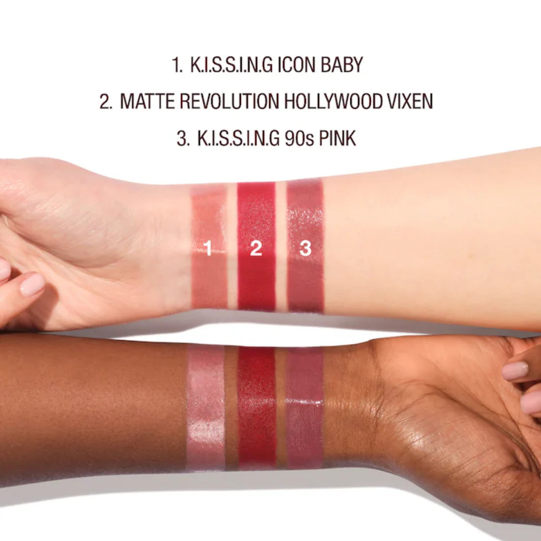 Mini Iconic Hollywood Lipstick Trio (Kit o Set)