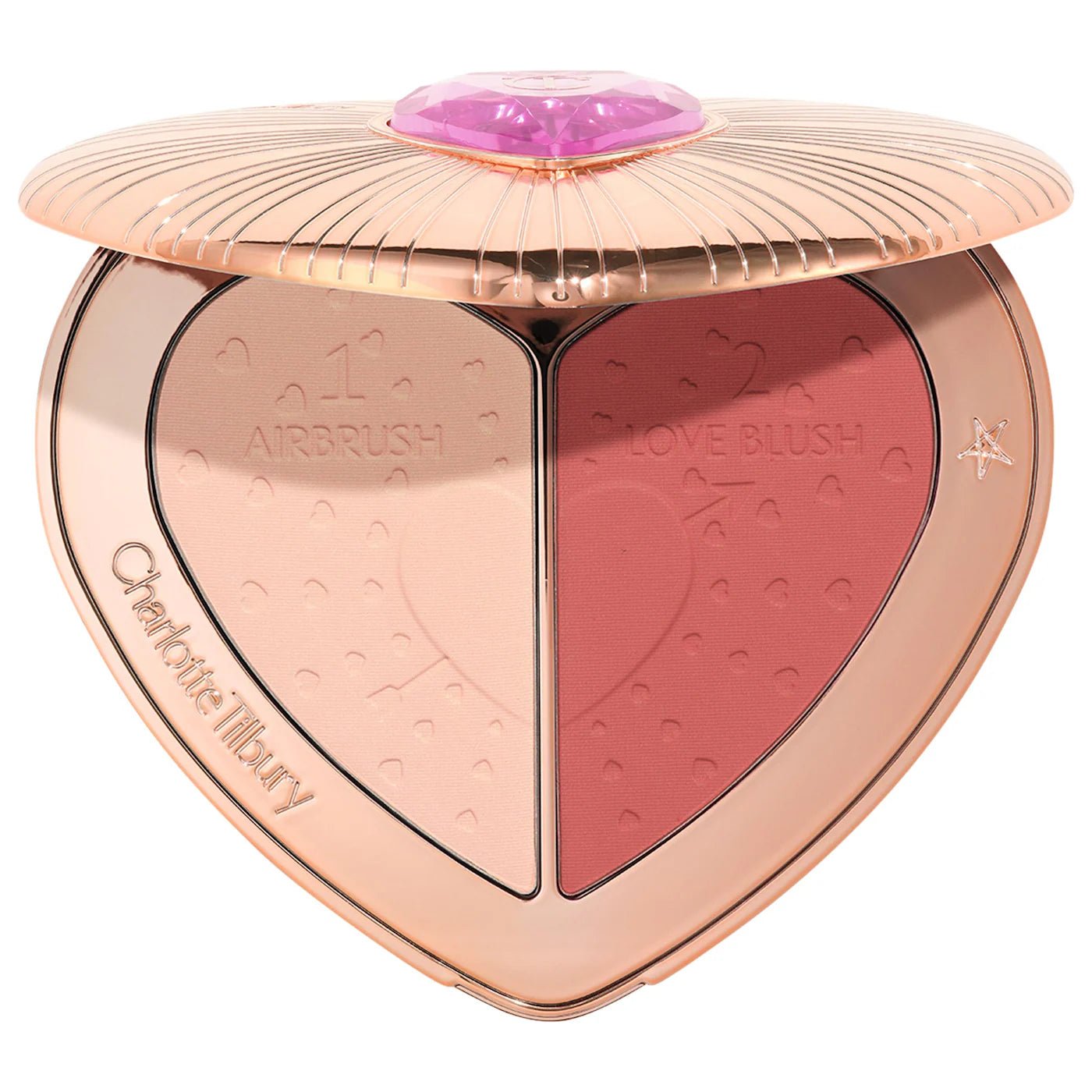 Pillow Talk Beauty Soulmates Airbrush Flawless Finish Brightening and Blush Powder Palette (Rubor y Polvo Compacto)
