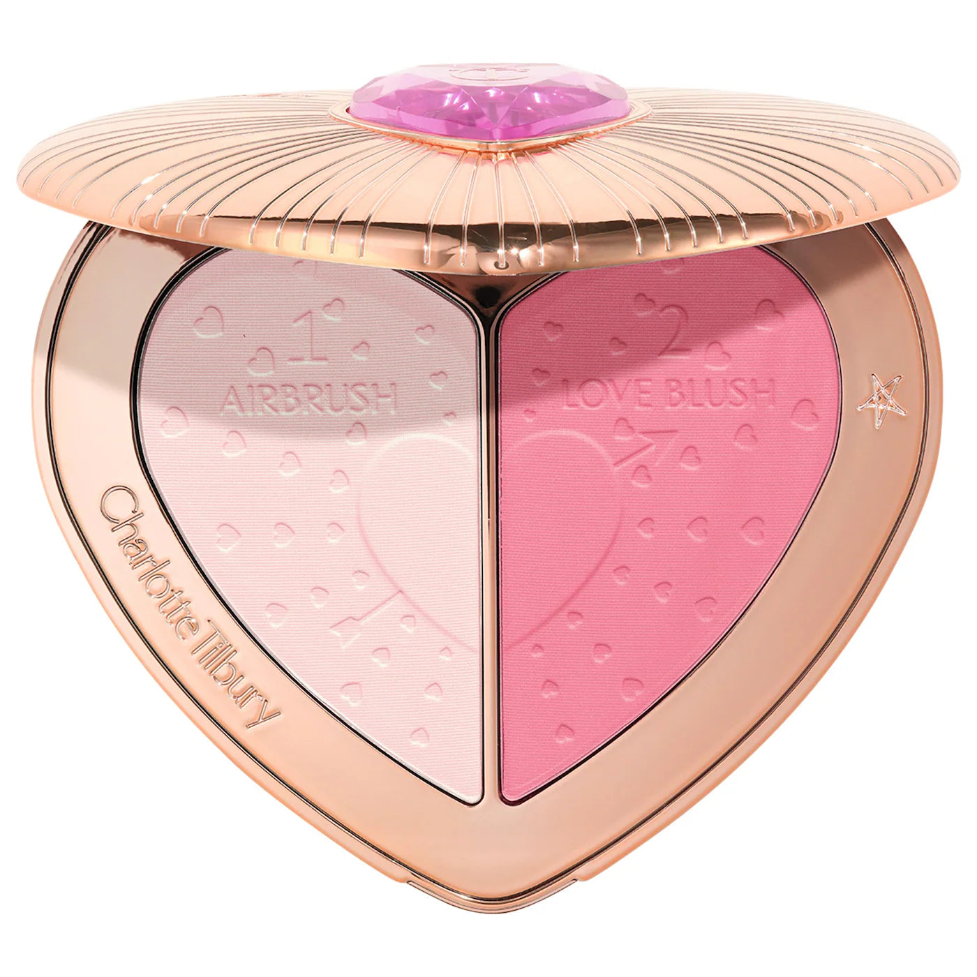 Pillow Talk Beauty Soulmates Airbrush Flawless Finish Brightening and Blush Powder Palette (Rubor y Polvo Compacto)