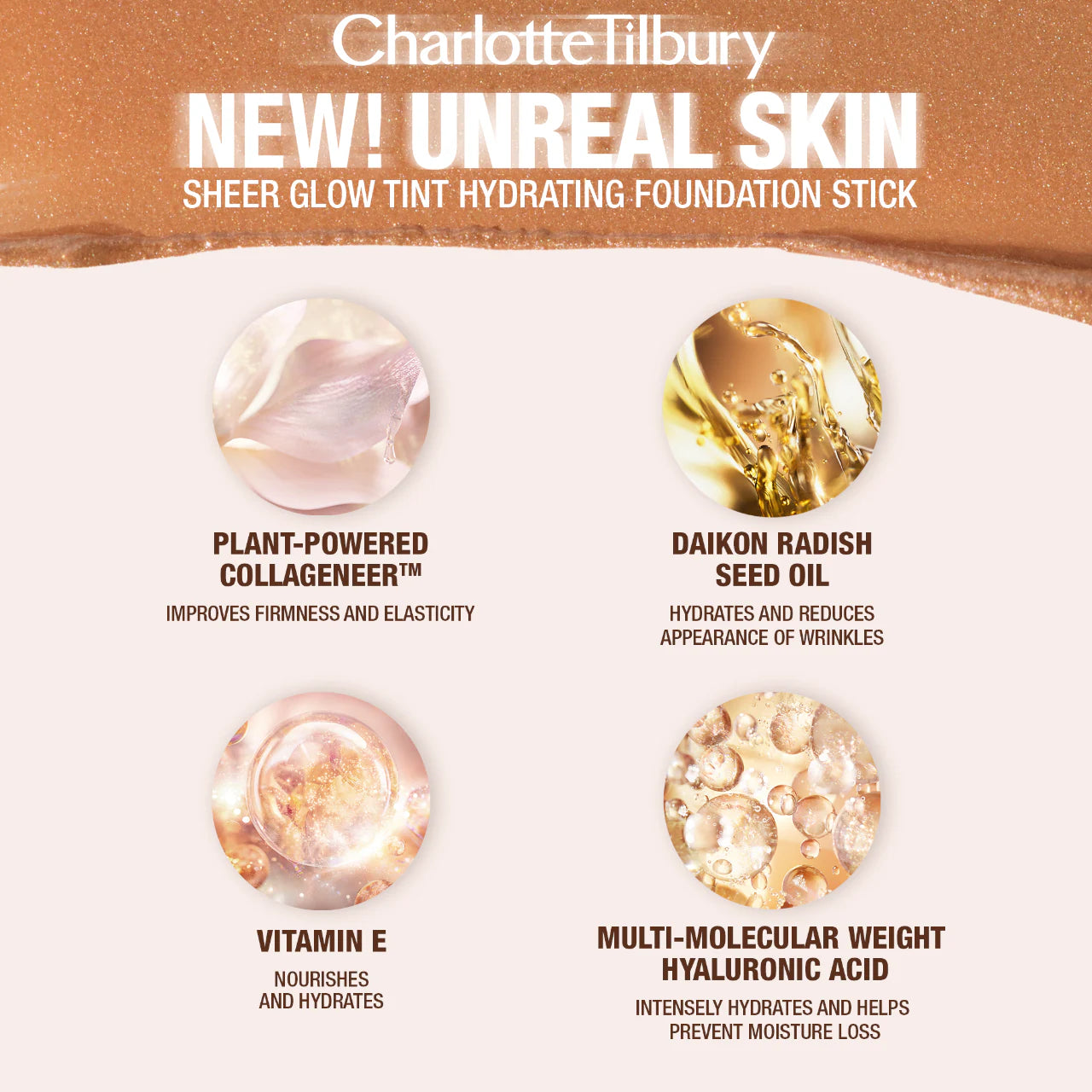 Unreal Skin Sheer Glow Tint Hydrating Foundation Stick (Base En Barra)