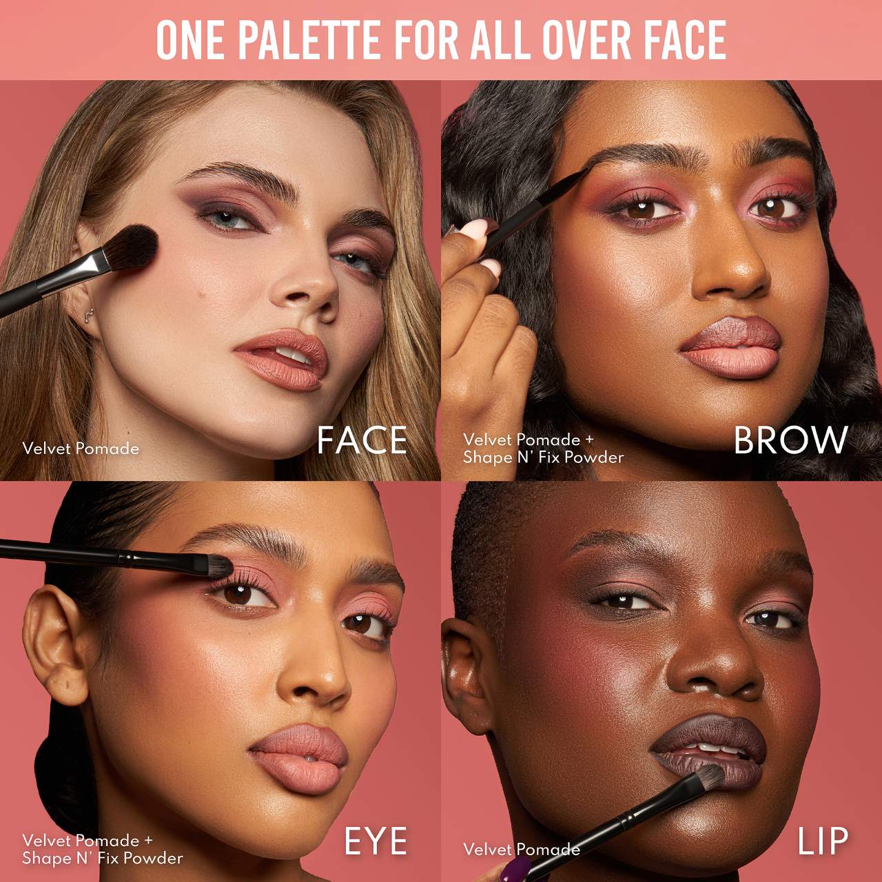 Groundwork: Blooming Romance - Palette For Eyes, Brows, Face & Lips