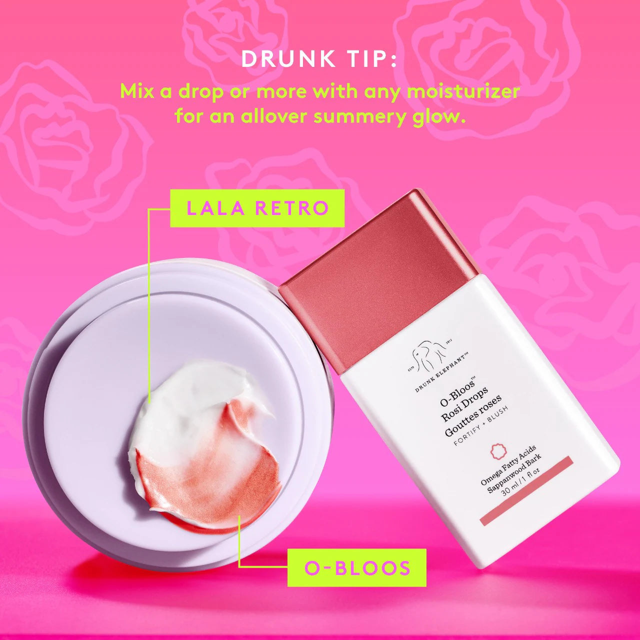 O-Bloos Rosi Glow Drops with Vitamin F (Rubor Líquido)