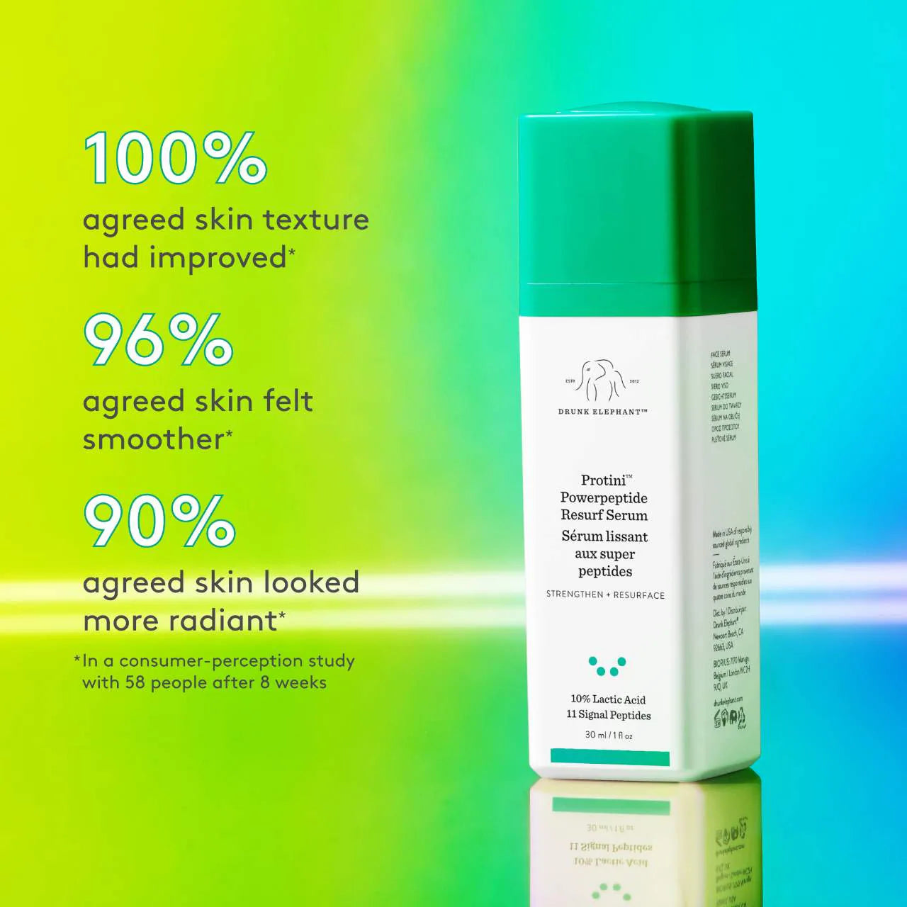 Protini Powerpeptide Resurfacing Serum with Lactic Acid (Suero Facial)