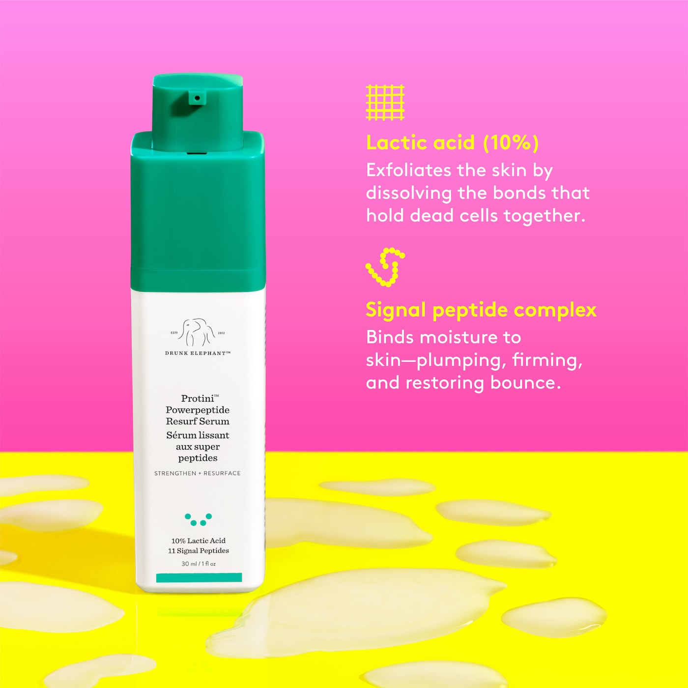 Protini Powerpeptide Resurfacing Serum with Lactic Acid (Suero Facial)