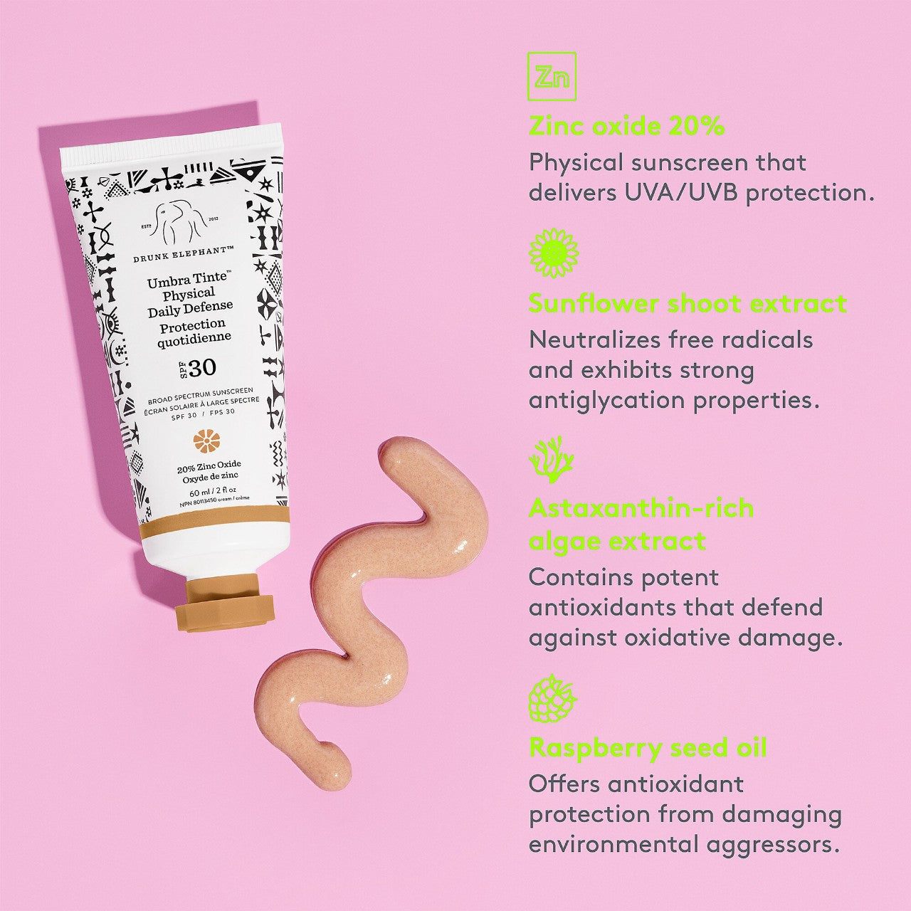 Umbra Tinte Physical Daily Defense Face Sunscreen SPF 30 (Bloqueador o Protector Solar)