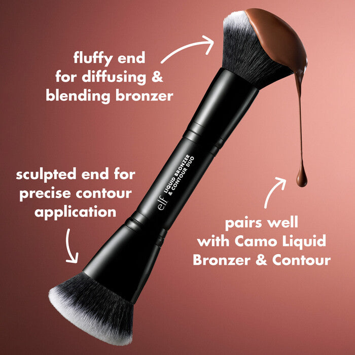 Liquid Bronzer & Contour Duo Brush (Brocha para Rostro)