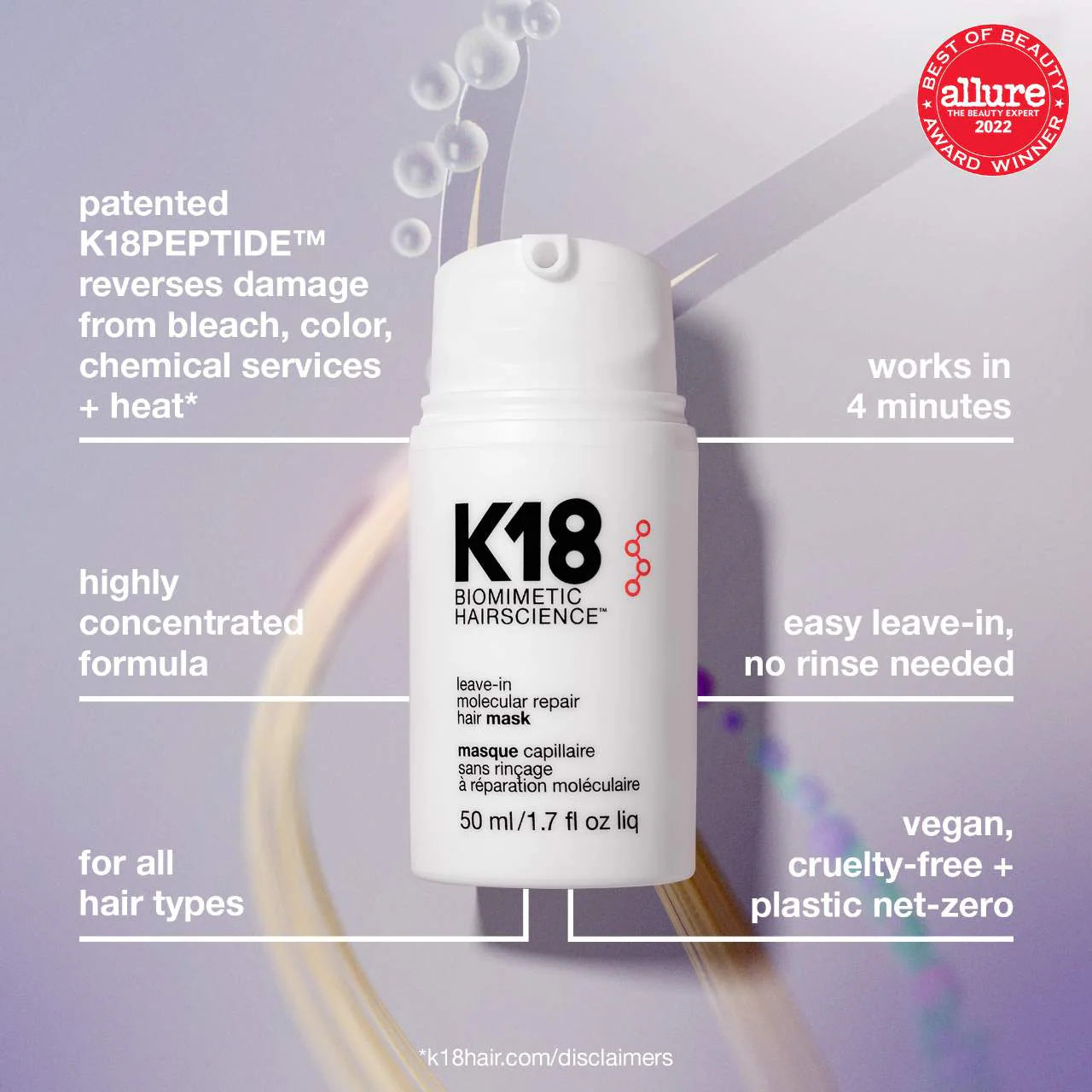 Leave-In Molecular Repair Hair Mask (Mascarilla Para Cabello)