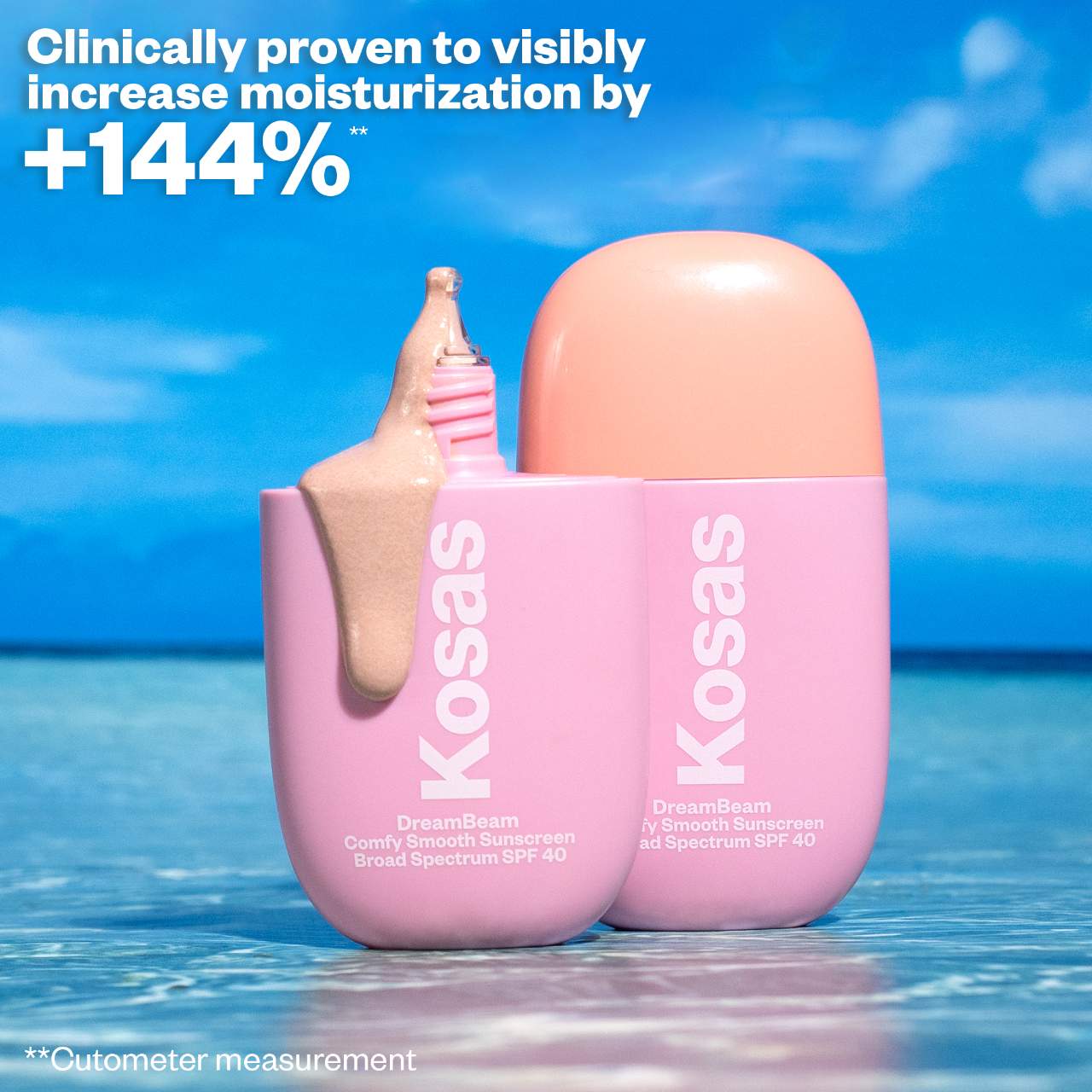 DreamBeam Silicone-Free Mineral Sunscreen SPF 40 with Ceramides and Peptides (Protector o Bloqueador Solar)