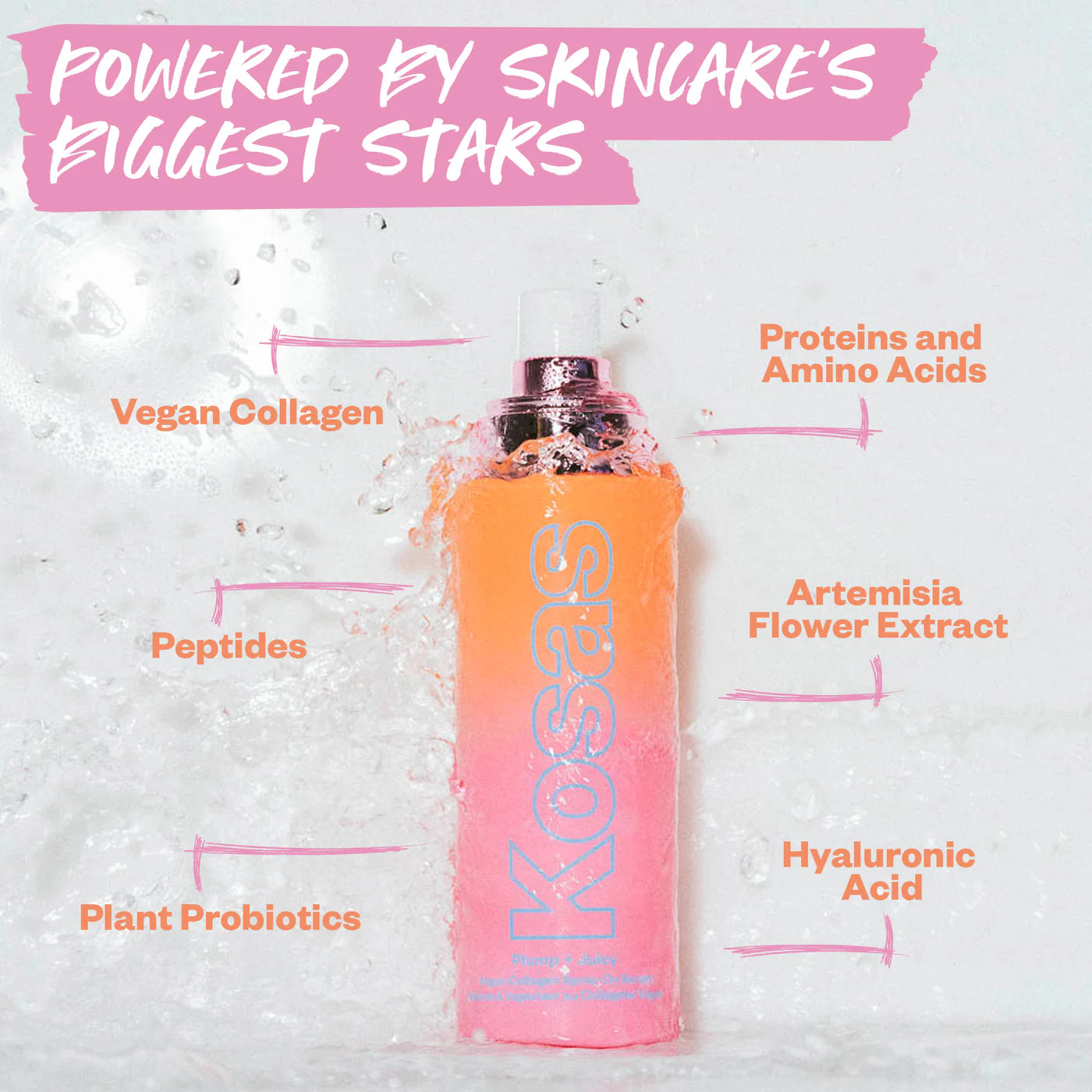 Plump + Juicy Vegan Collagen + Probiotic Spray-On Serum (Suero Facial)