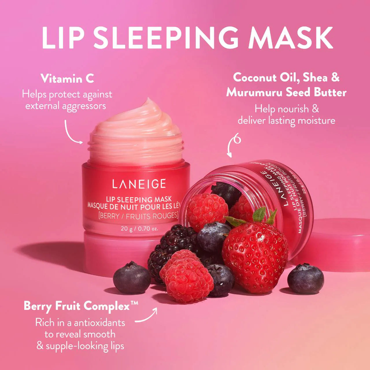 Lip Sleeping Mask Intense Hydration with Vitamin C (Mascarilla De Labios)