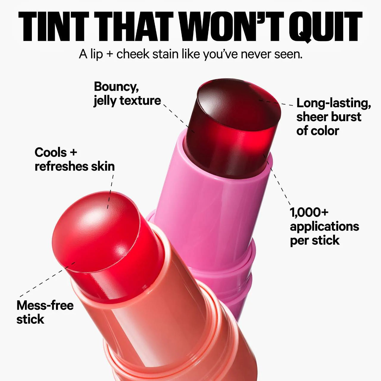 Cooling Water Jelly Tint Lip + Cheek Blush Stain (Rubor en Barra y Tinta de Labios)