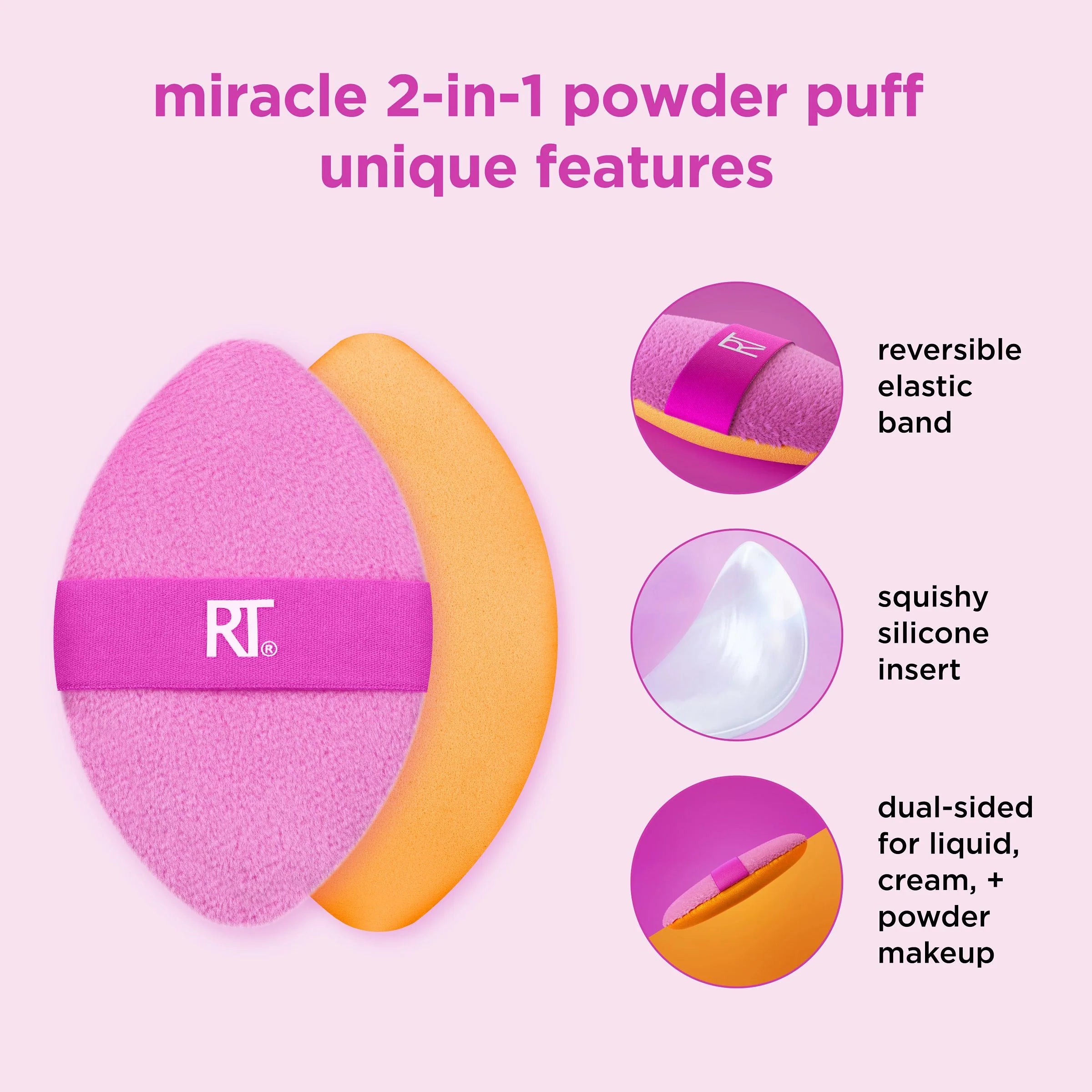 Miracle 2-In-1 Powder Puff + Travel Case (Kit o Set de Esponja)