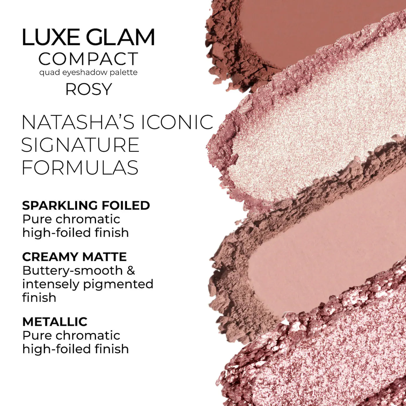 Rosy Luxe Glam Compact Quad Eyeshadow (Paleta de Sombras)