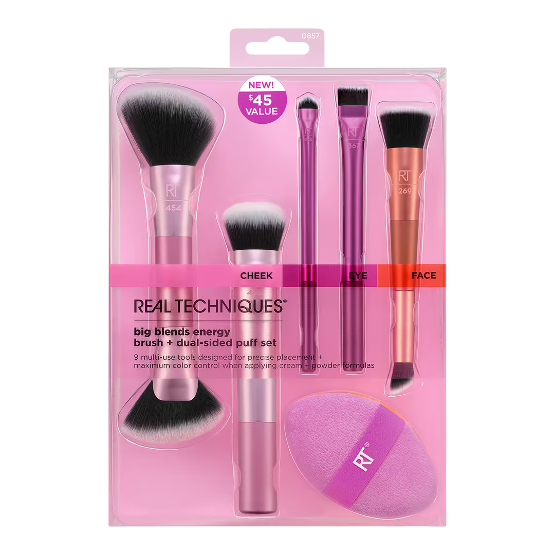 Big Blends Energy Brush + Dual-Sided Puff (Kit o Set)