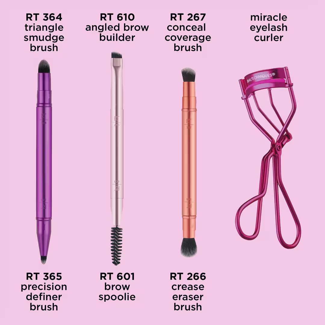 Double Time Makeup Brush + Lash Curler (Kit o Set)