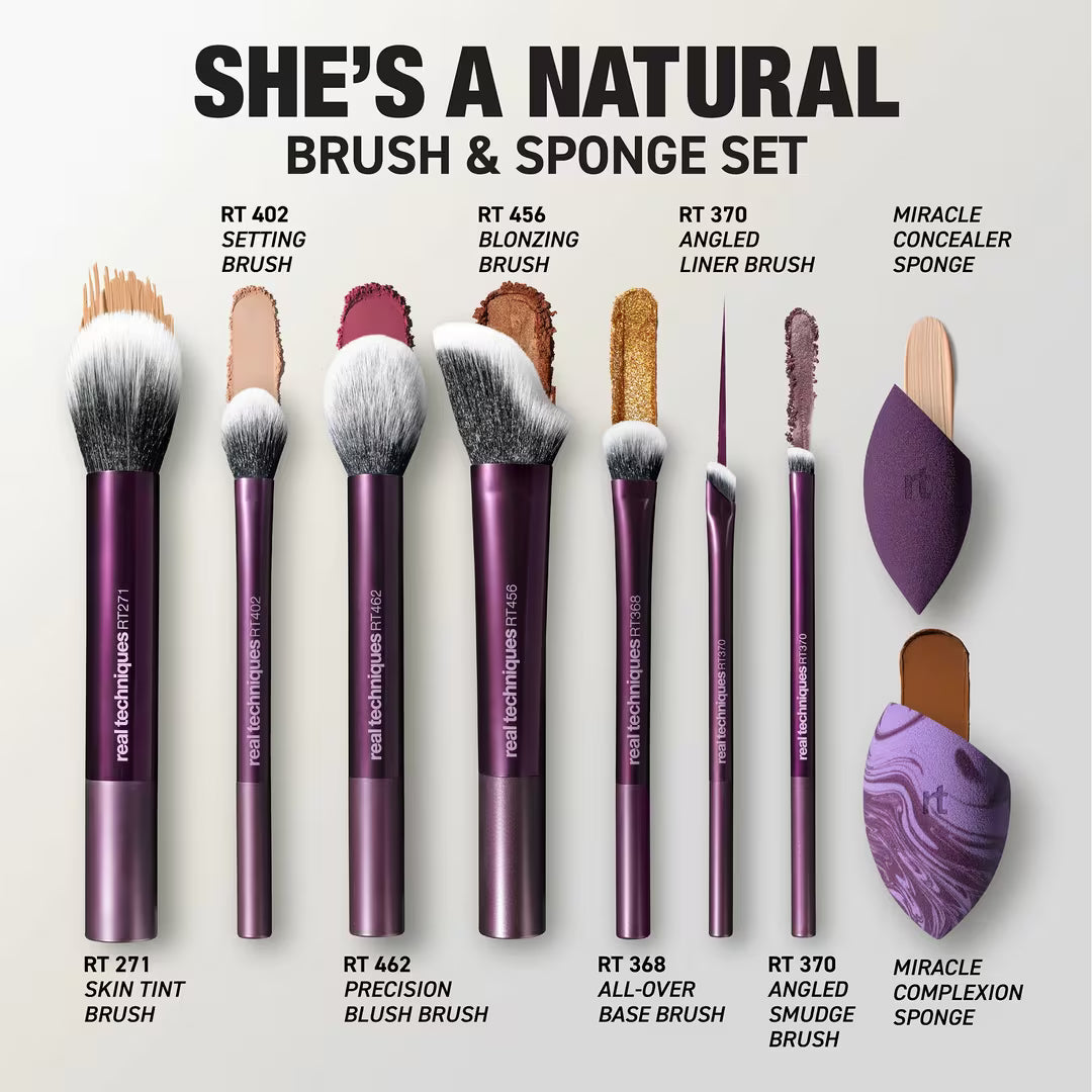She's a Natural Makeup Brush & Sponge (Kit o Set)