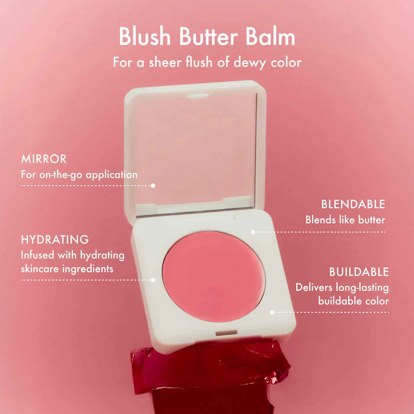 Blush Butter Balm Hydrating Cream Blush with Peptides (Rubor en Crema)