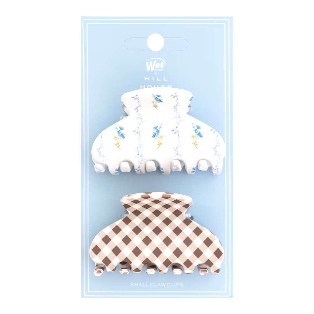 Wet Brush x Hill House Bluebell Waltz and Brown Gingham Small Claw Clips (Brocha para Cabello)