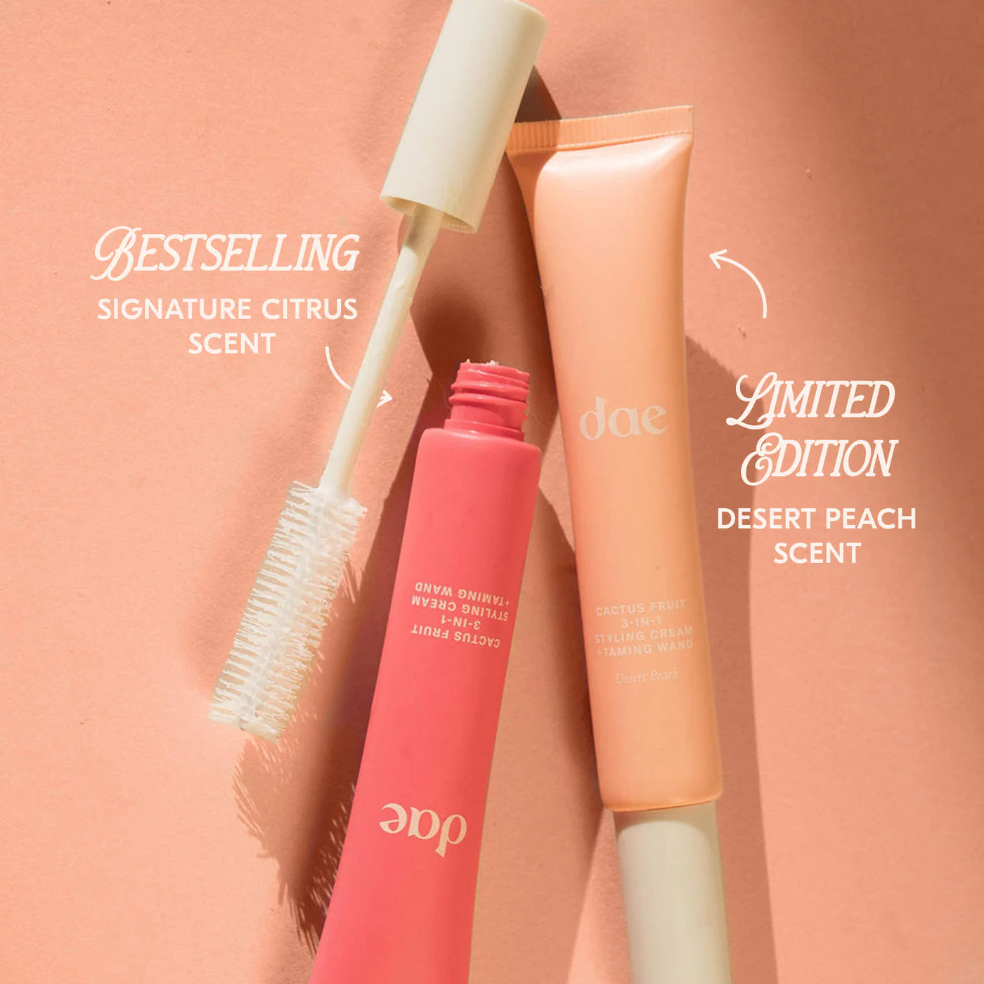 Cactus Fruit 3-in-1 Styling Cream with Taming Wand Desert Peach (Crema Para Cabello)