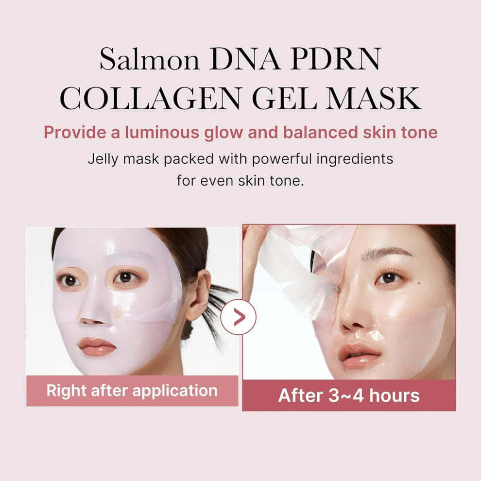 PDRN Pink Collagen Jelly Gel Mask 4 Piezas (Mascarilla Facial)