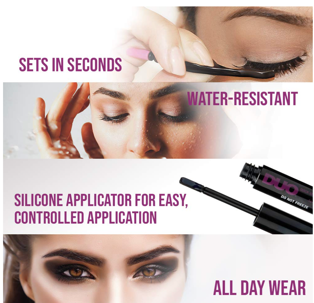 Duo Adhesivo de pestañas postizas-oscuras de ajuste rápido -0.18 onzas