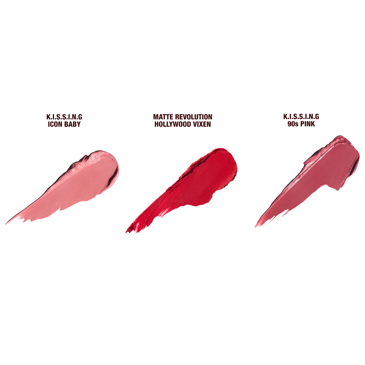 Mini Iconic Hollywood Lipstick Trio (Kit o Set de Labios)