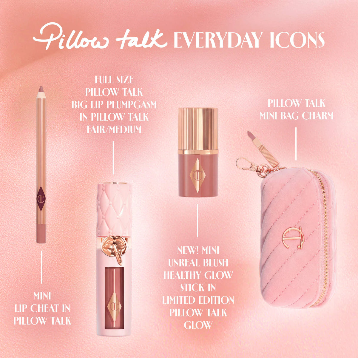 Pillow Talk Everyday Icons Lip & Cheek Makeup (Kit o Set)