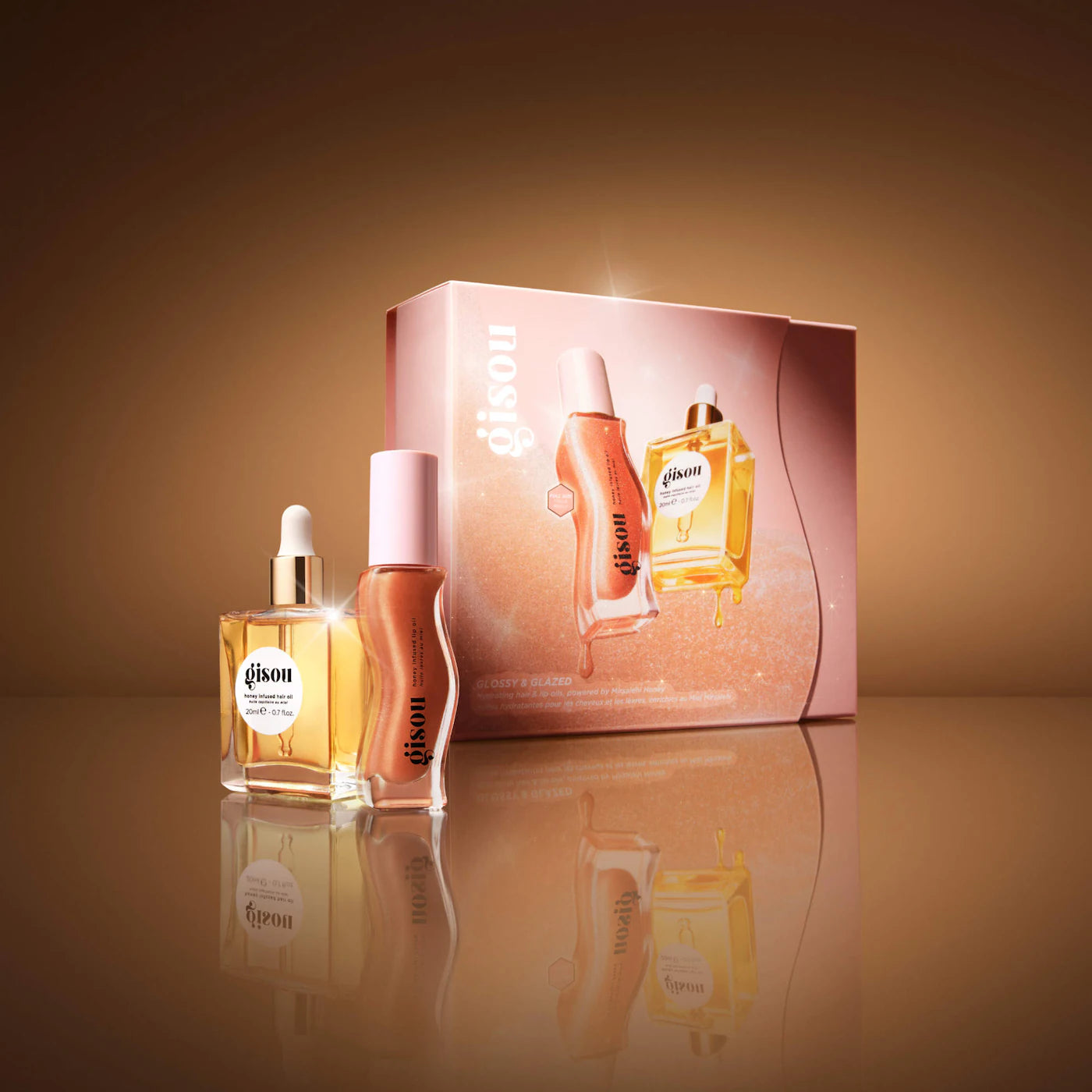 Glossy & Glazed Hair & Lip Oil Gift (Kit o Set)