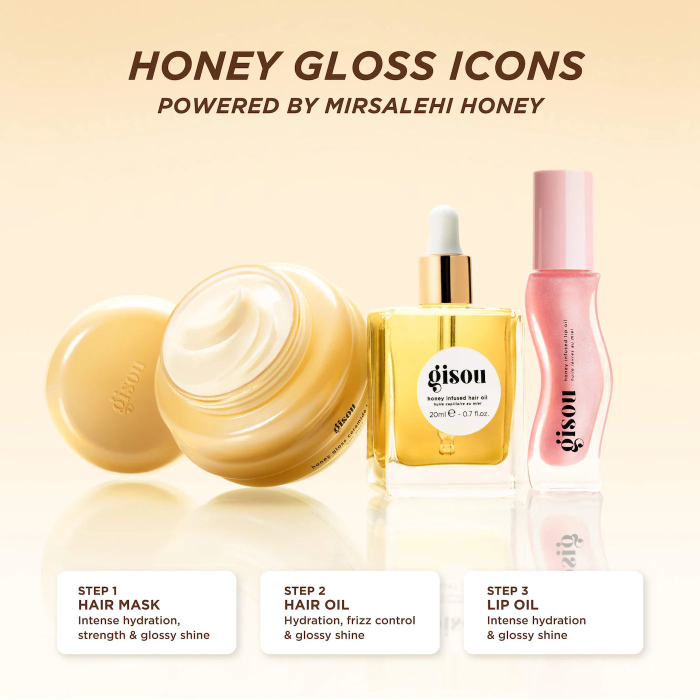 Honey Glow Icons Hair & Lip (Kit o Set)