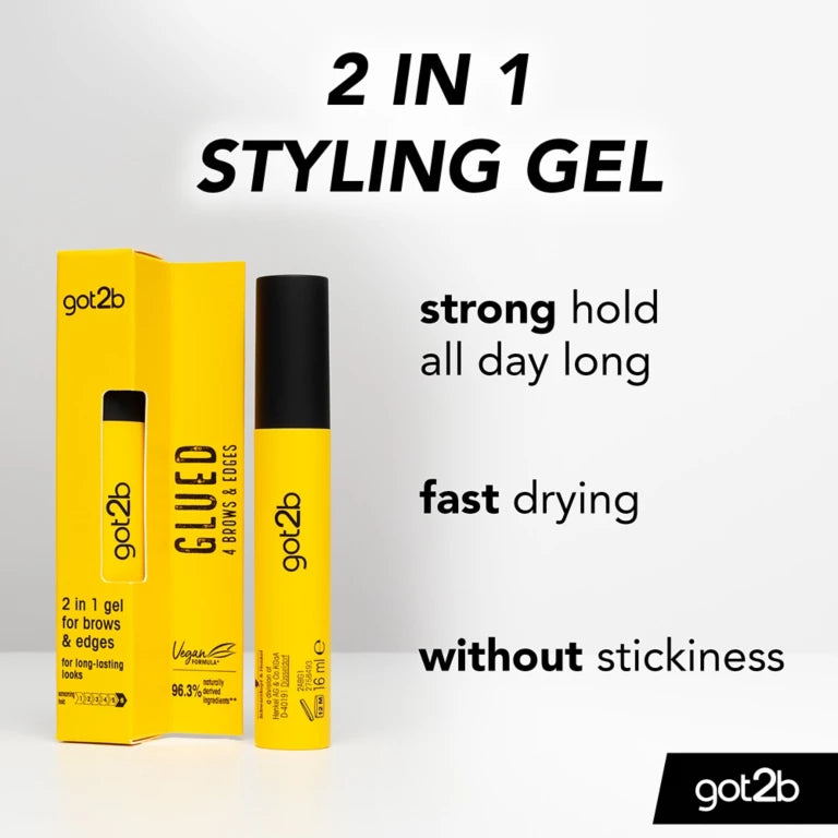Glued 4 Brows & Edges 2 in 1 Gel (Gel De Cejas)