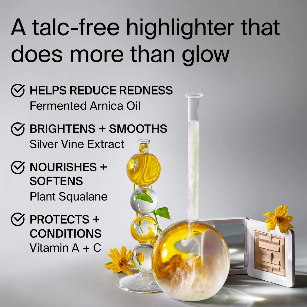 Bio-Radiant Gel-Powder Highlighter with Fermented Arnica