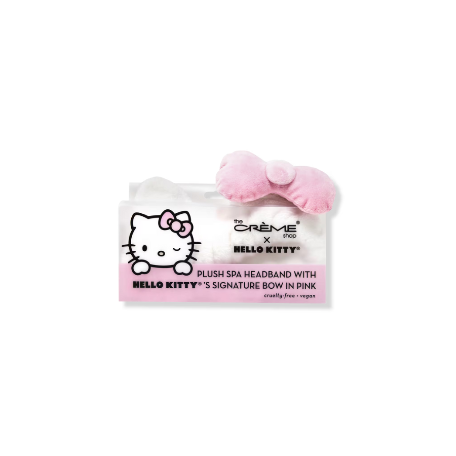 Hello Kitty Plush Spa Headband with Signature Bow-Pink (Banda o Diadema)
