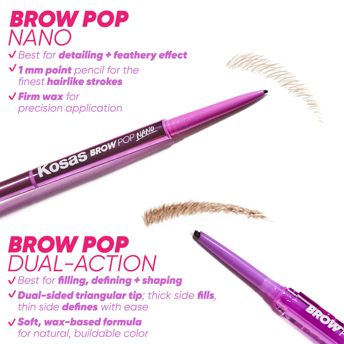 Brow Pop Nano Ultra-Fine Detailing + Feathering Eyebrow Pencil (Lápiz de Cejas)