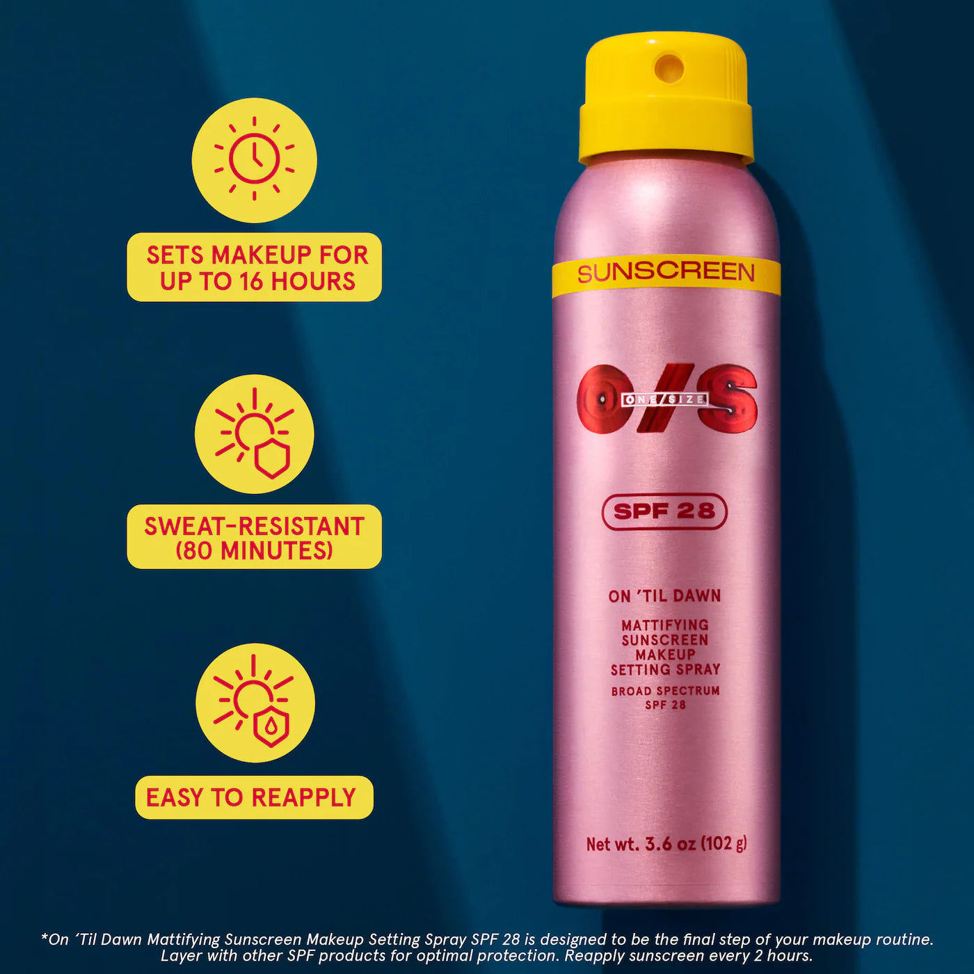 On 'Til Dawn Mattifying Sunscreen Makeup Setting Spray SPF 28 (Sellador o Fijador)