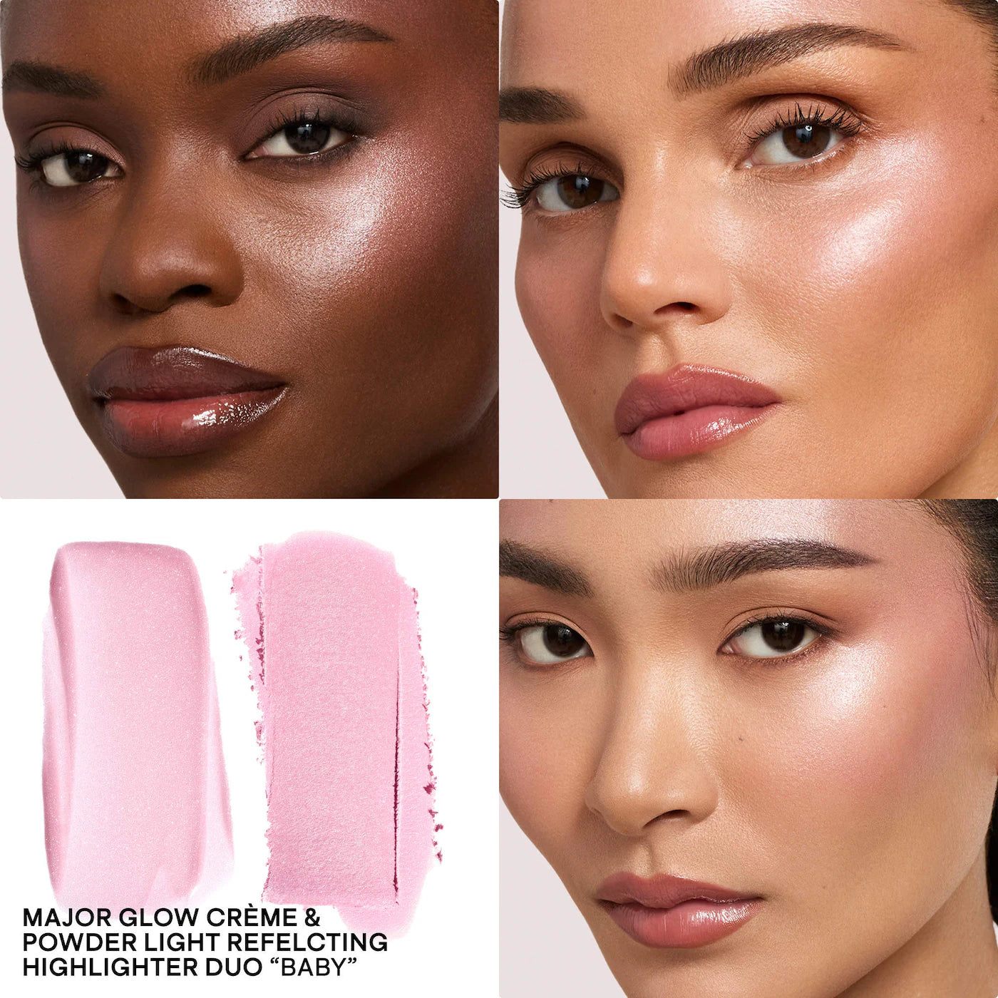 Major Glow Creme & Powder Light Reflecting Translucent Highlighter Duo (Iluminador En Polvo y Crema)