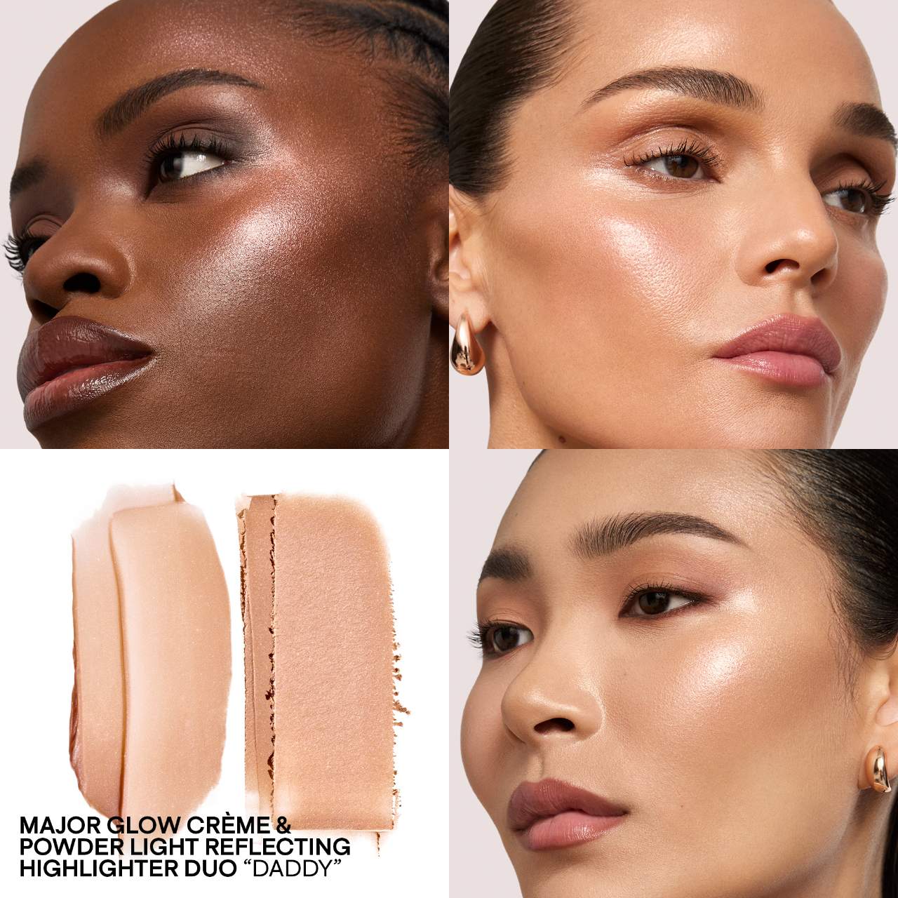 Major Glow Crème & Powder Light Reflecting Translucent Highlighter Duo (Iluminador En Polvo y Crema)