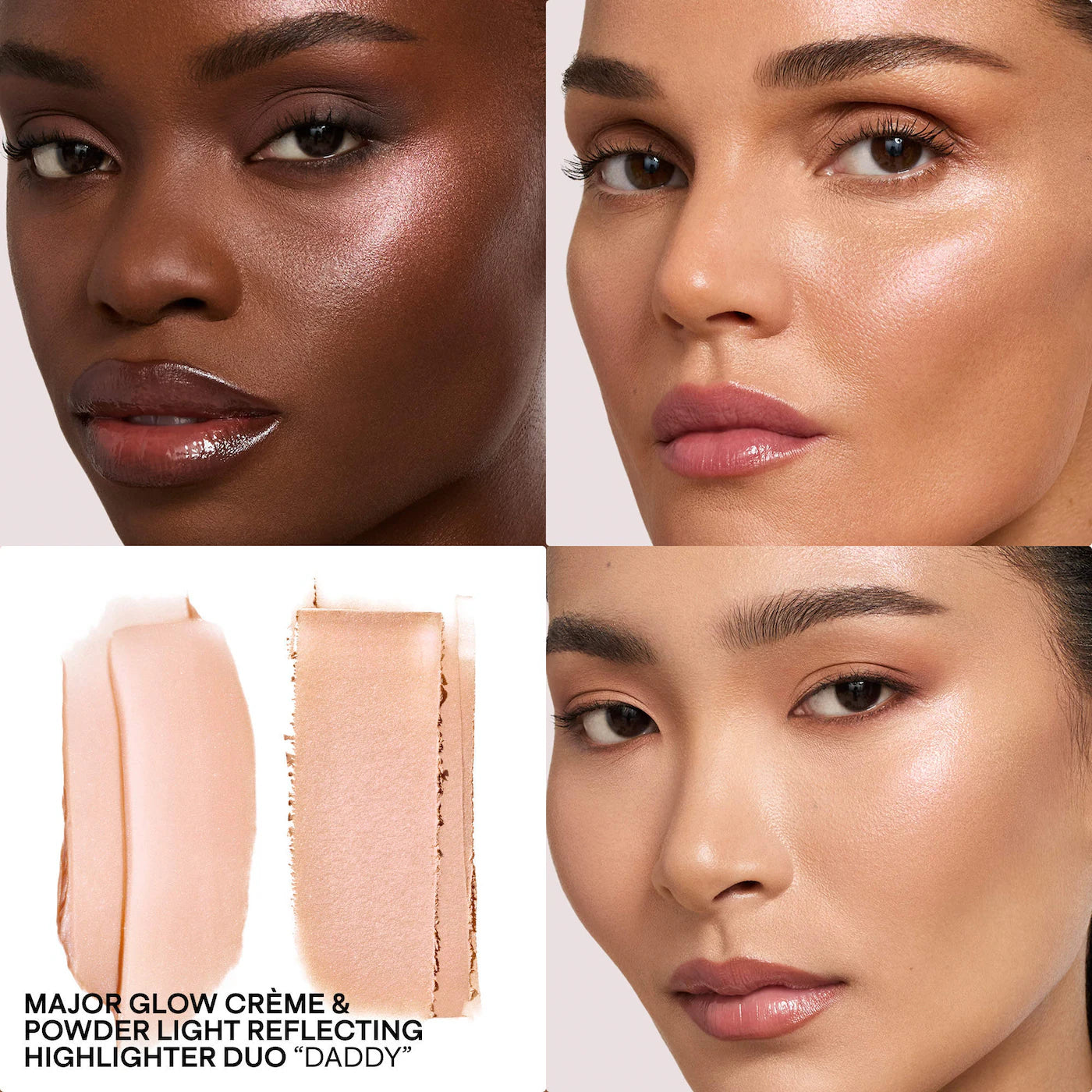 Major Glow Creme & Powder Light Reflecting Translucent Highlighter Duo (Iluminador En Polvo y Crema)