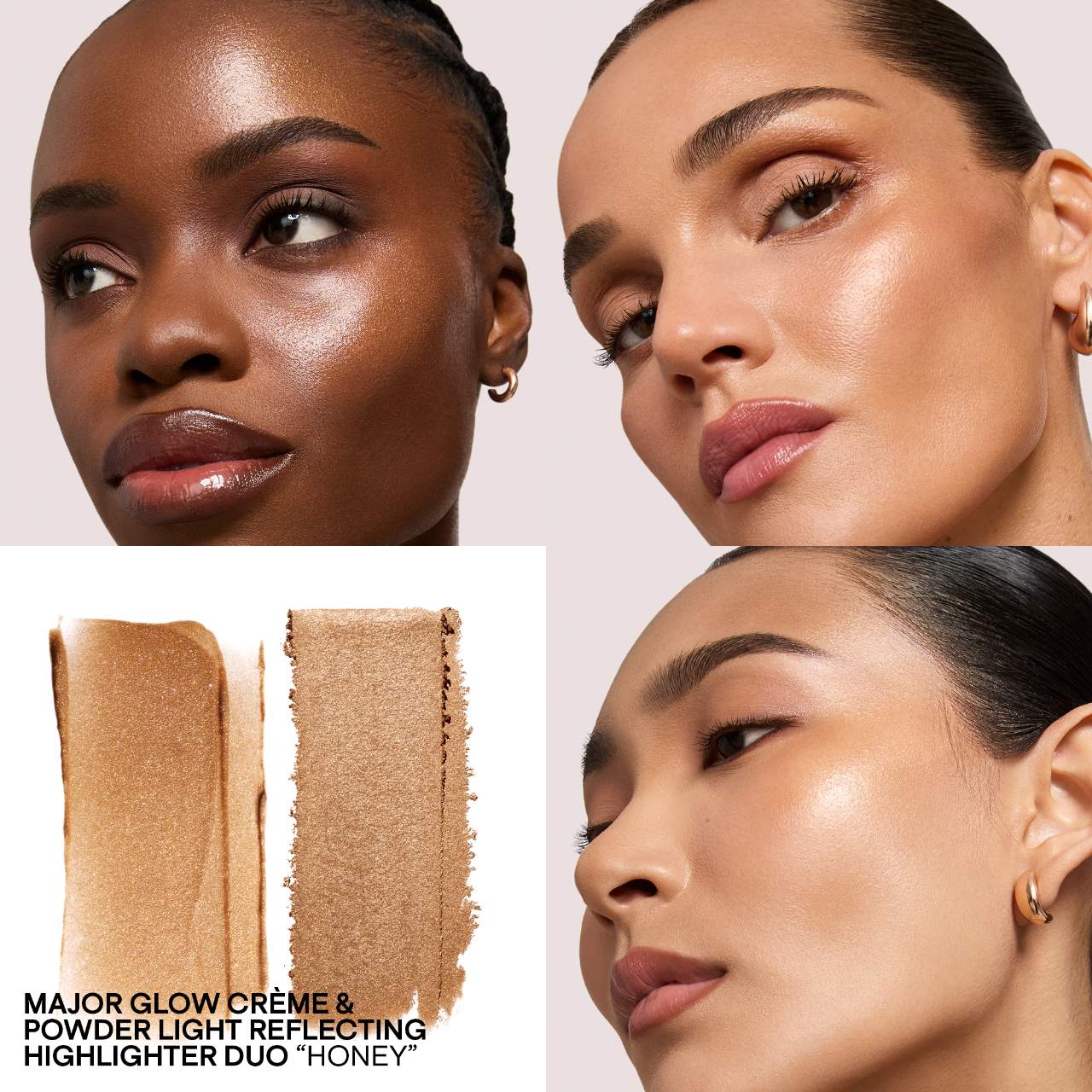 Major Glow Crème & Powder Light Reflecting Translucent Highlighter Duo (Iluminador En Polvo y Crema)