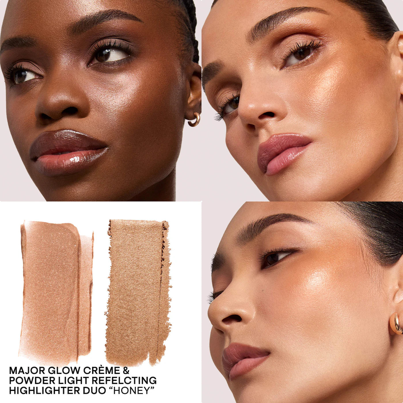 Major Glow Creme & Powder Light Reflecting Translucent Highlighter Duo (Iluminador En Polvo y Crema)