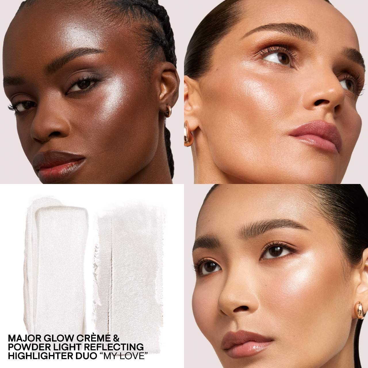 Major Glow Crème & Powder Light Reflecting Translucent Highlighter Duo (Iluminador En Polvo y Crema)