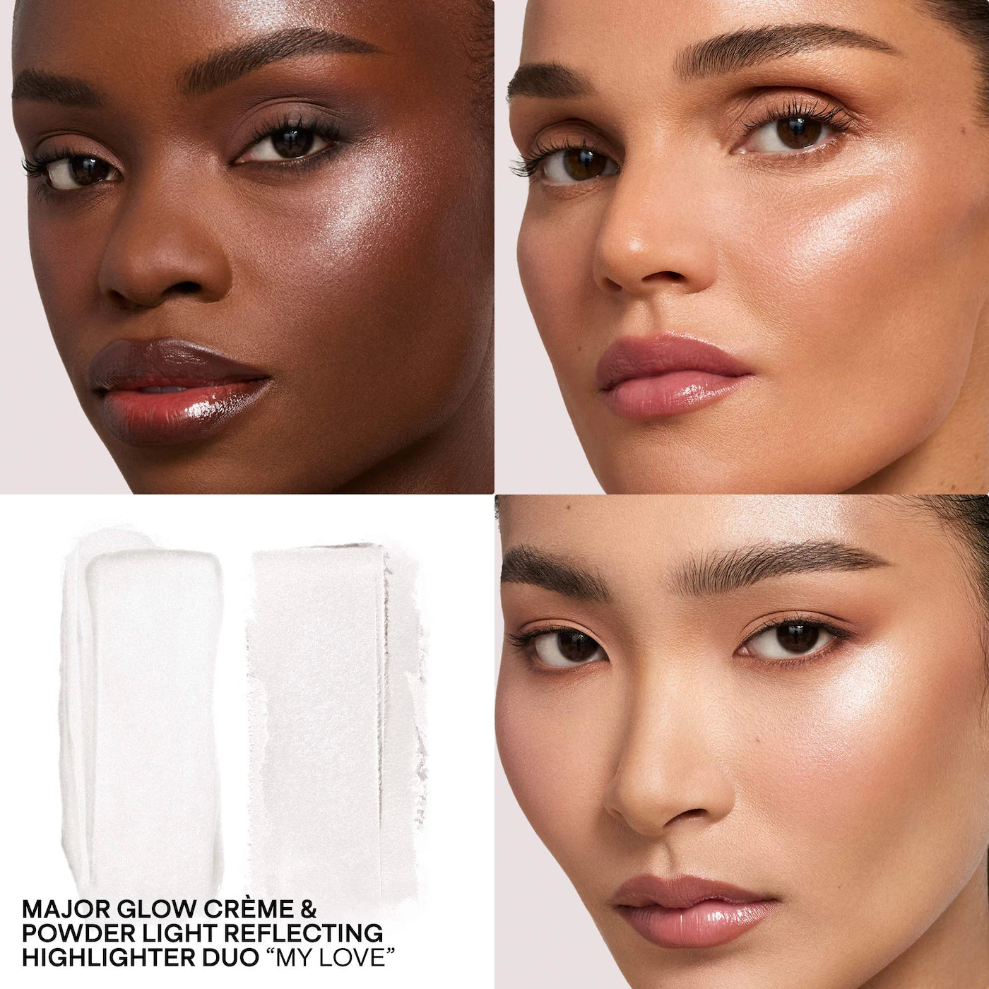 Major Glow Creme & Powder Light Reflecting Translucent Highlighter Duo (Iluminador En Polvo y Crema)