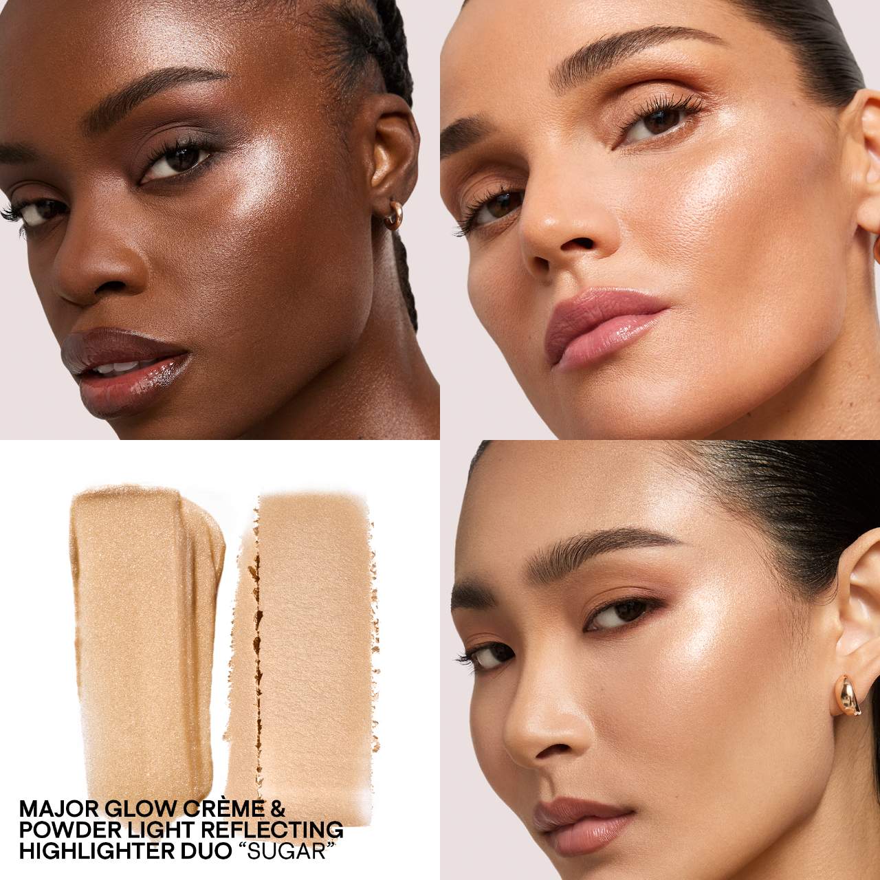 Major Glow Crème & Powder Light Reflecting Translucent Highlighter Duo (Iluminador En Polvo y Crema)