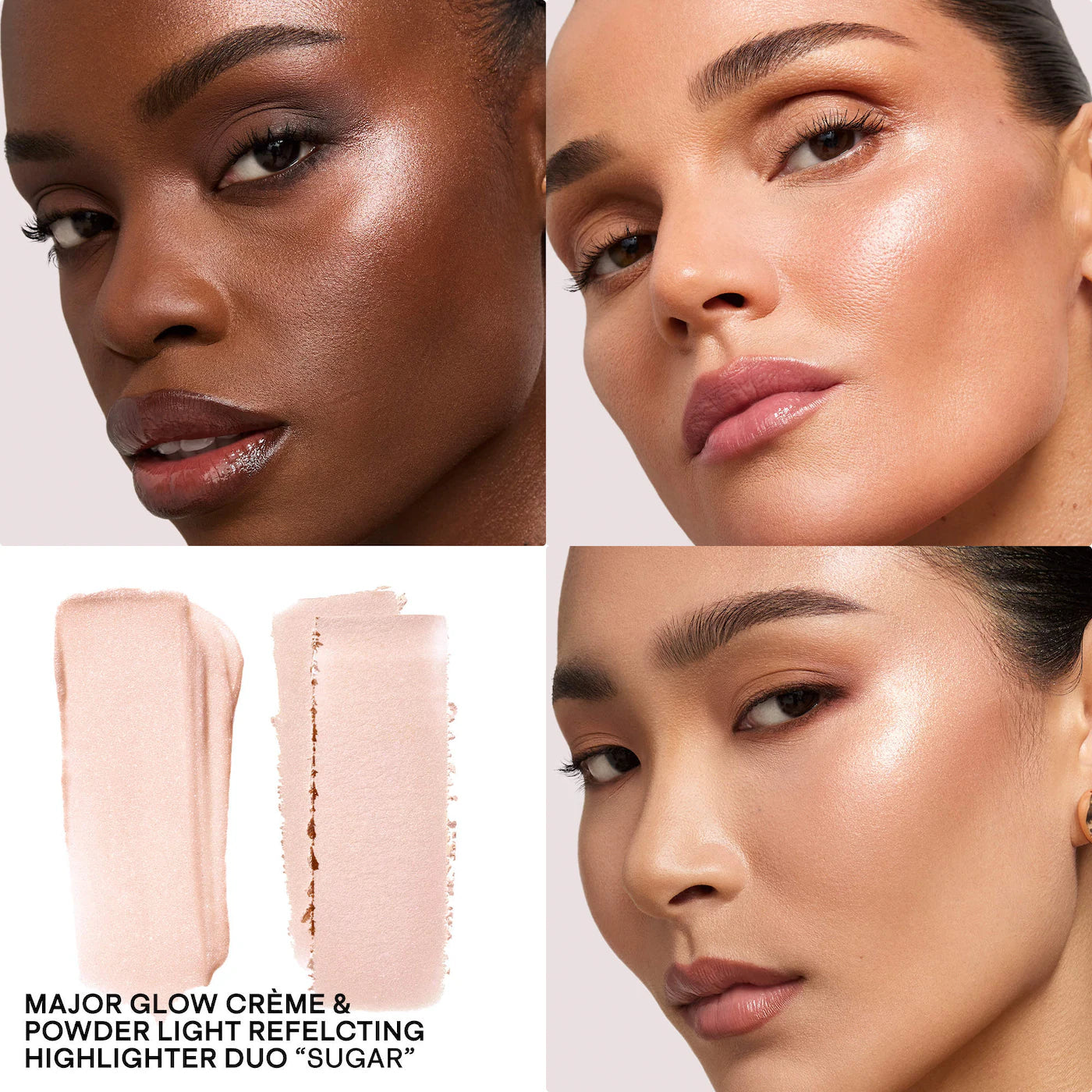 Major Glow Creme & Powder Light Reflecting Translucent Highlighter Duo (Iluminador En Polvo y Crema)