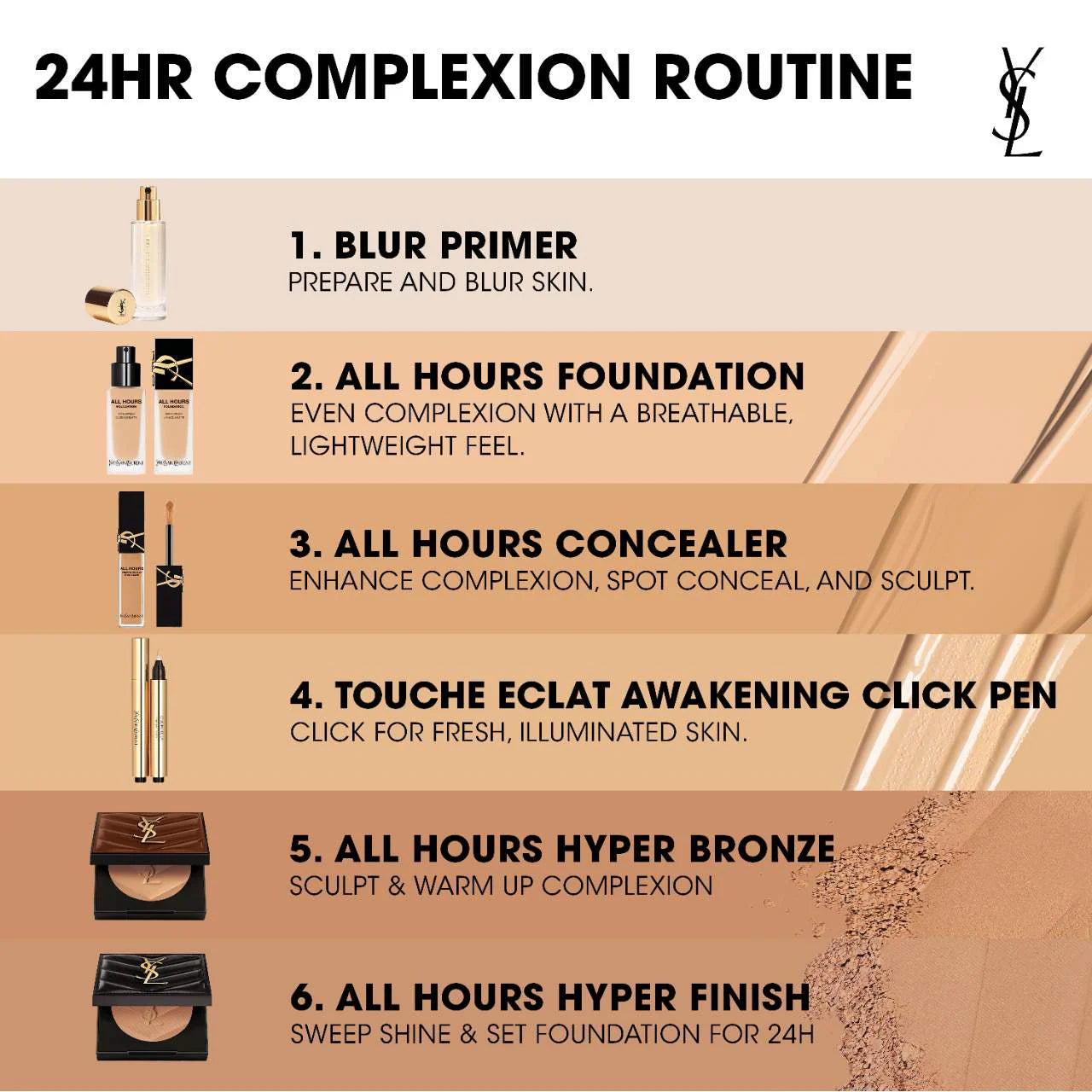 All Hours Hyper Finish 24H Multi-Use Natural Matte Powder (YSL Polvo Compacto)