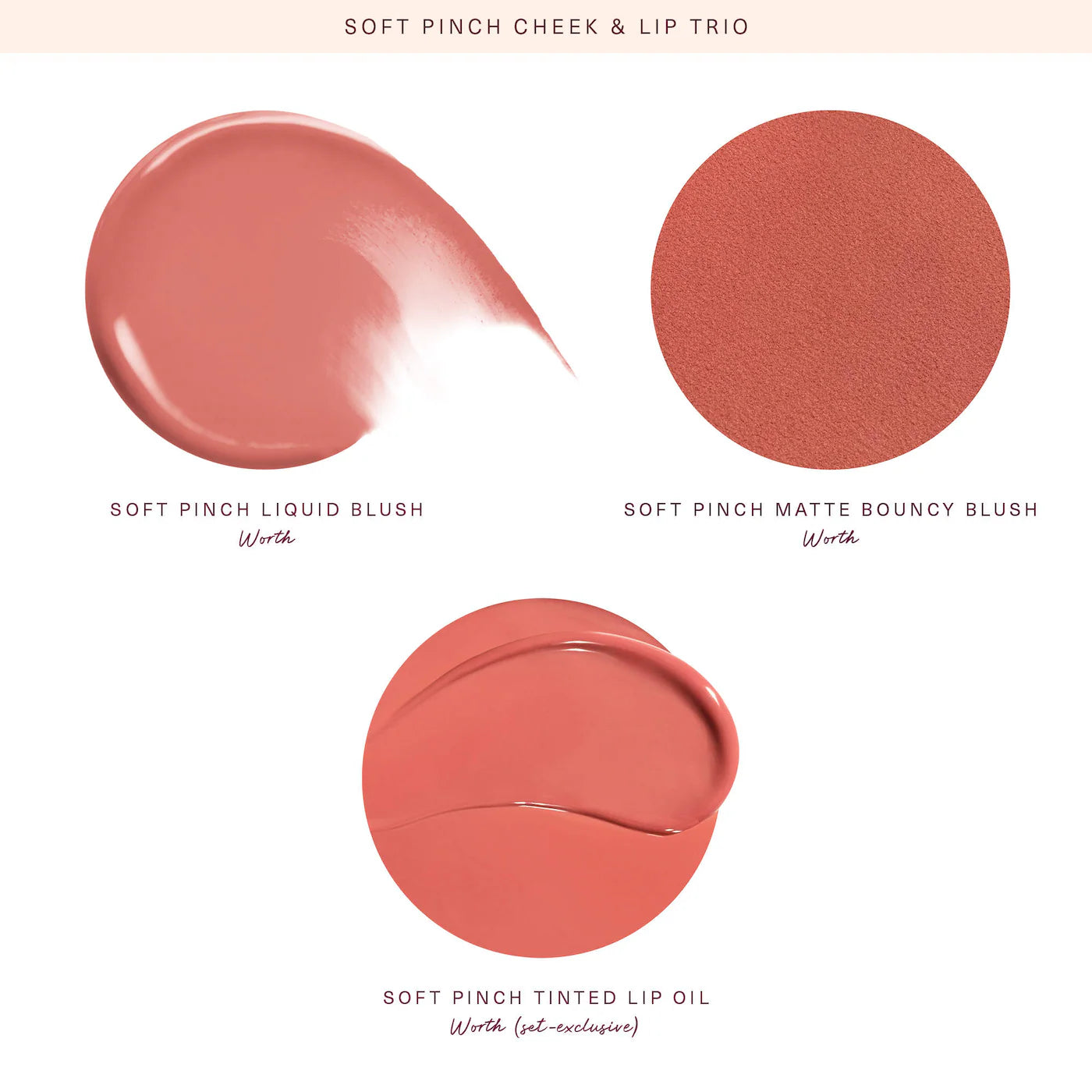 Soft Pinch Cheek & Lip Trio Makeup Gift (Kit o Set)