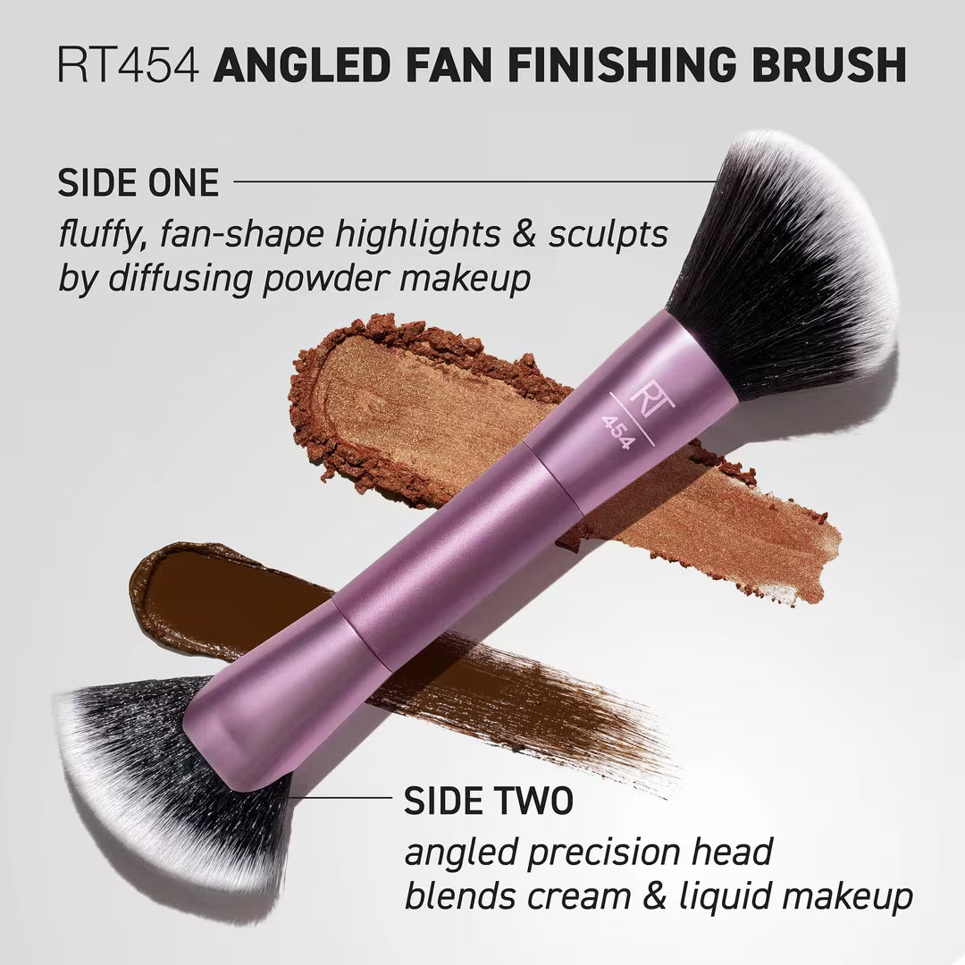 Angled Fan Dual-Sided Finishing Brush (Brocha Facial)